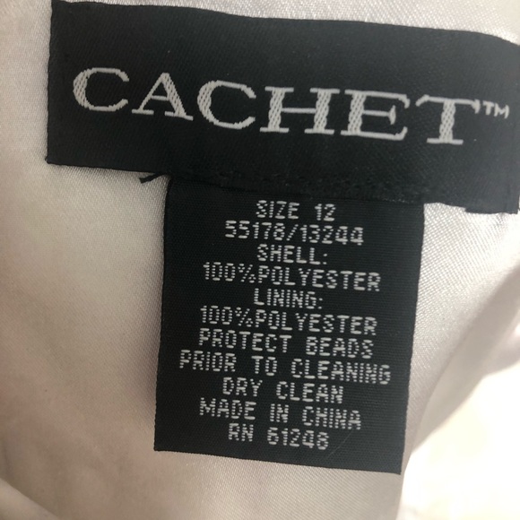 Cachet sweetheart neckline gemstone chiffon dress - Picture 5 of 8